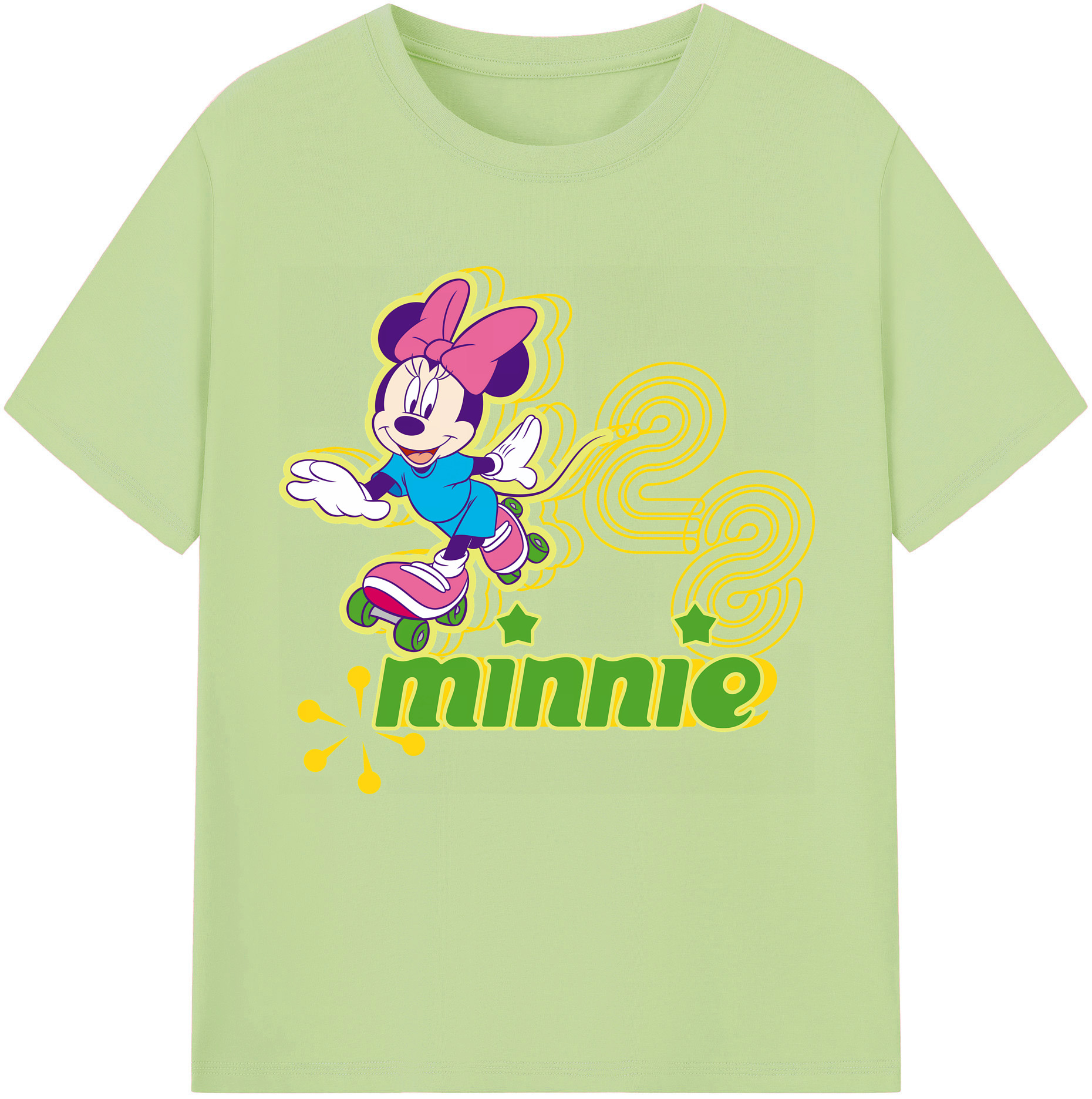 （画像用） ミッキーマウス Mickey Mouse 綿100％半袖Tシャツ（フロントプリント）